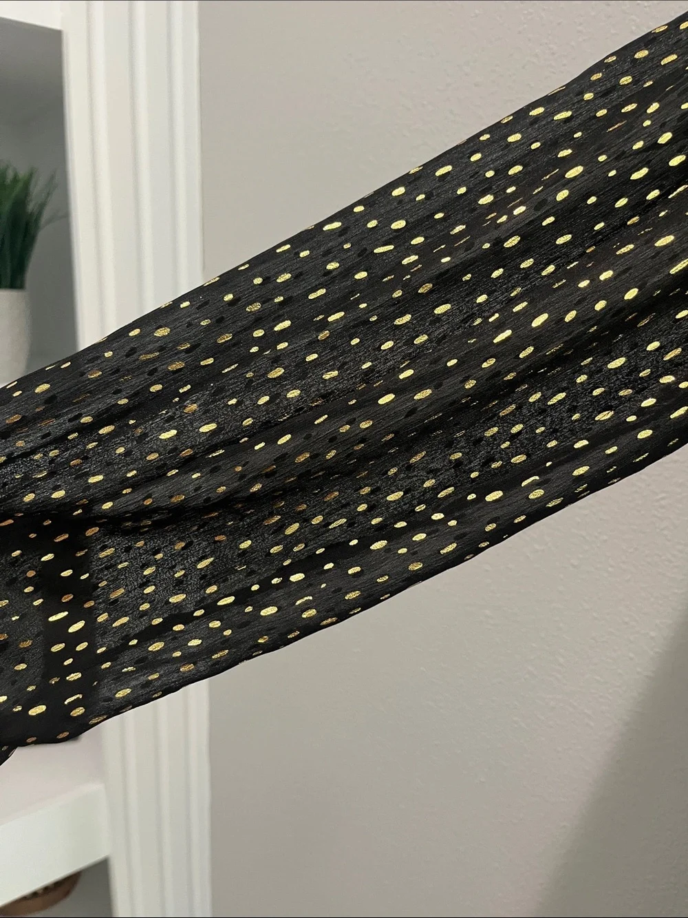 Chelsea & Violet Black Dress with Gold Dot Accent - Picture 5 of 9
